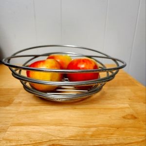 Stainless steel oval art fruit bowl